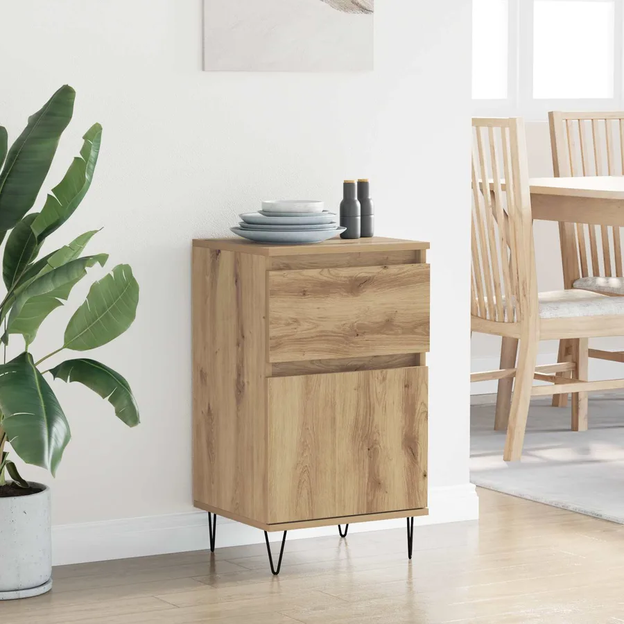 Buffet chêne artisanal 35 x 40 x 70 cm Bois d'ingénierie - 4