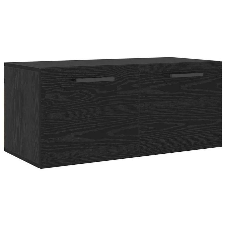 Meuble mural Chêne noir 80 x 36.5 x 35 cm Bois d'ingénierie - 2