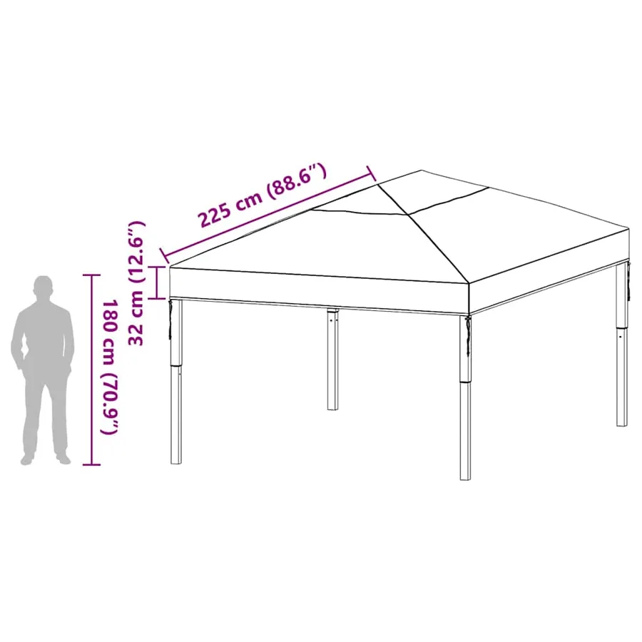 Remplacement de housse de gazebo Transparent 400 x 300 x 32 cm - 10