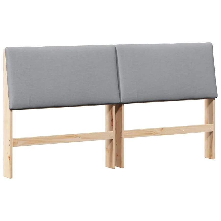 Tête de lit capitonnée Gris clair 200 cm Pin massif - 2