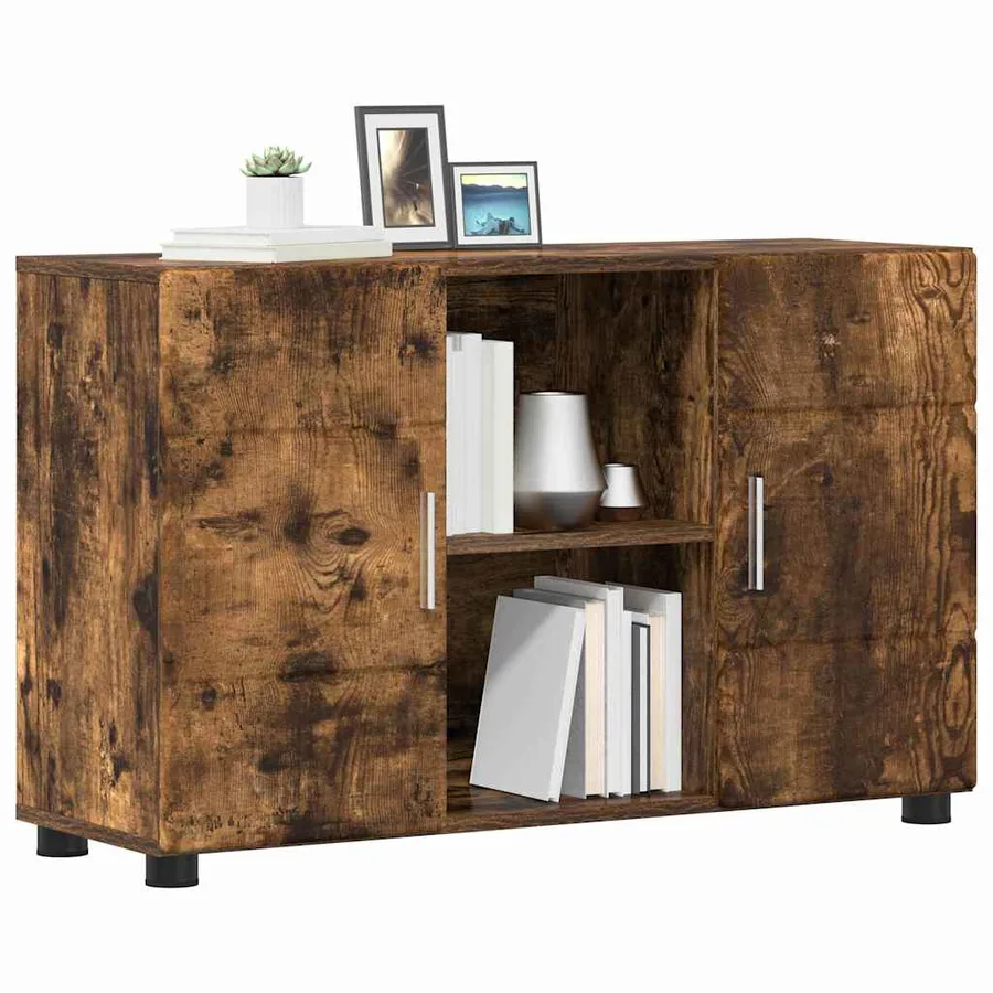 Buffet avec étagère FLORIN Chêne fumé 88,5 x 30,5 x 55,5 cm - 3