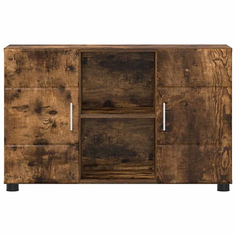 Buffet avec étagère FLORIN Chêne fumé 88,5 x 30,5 x 55,5 cm - 6