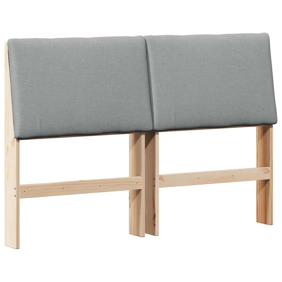Tête de lit capitonnée Gris clair 150 cm Pin massif - 2