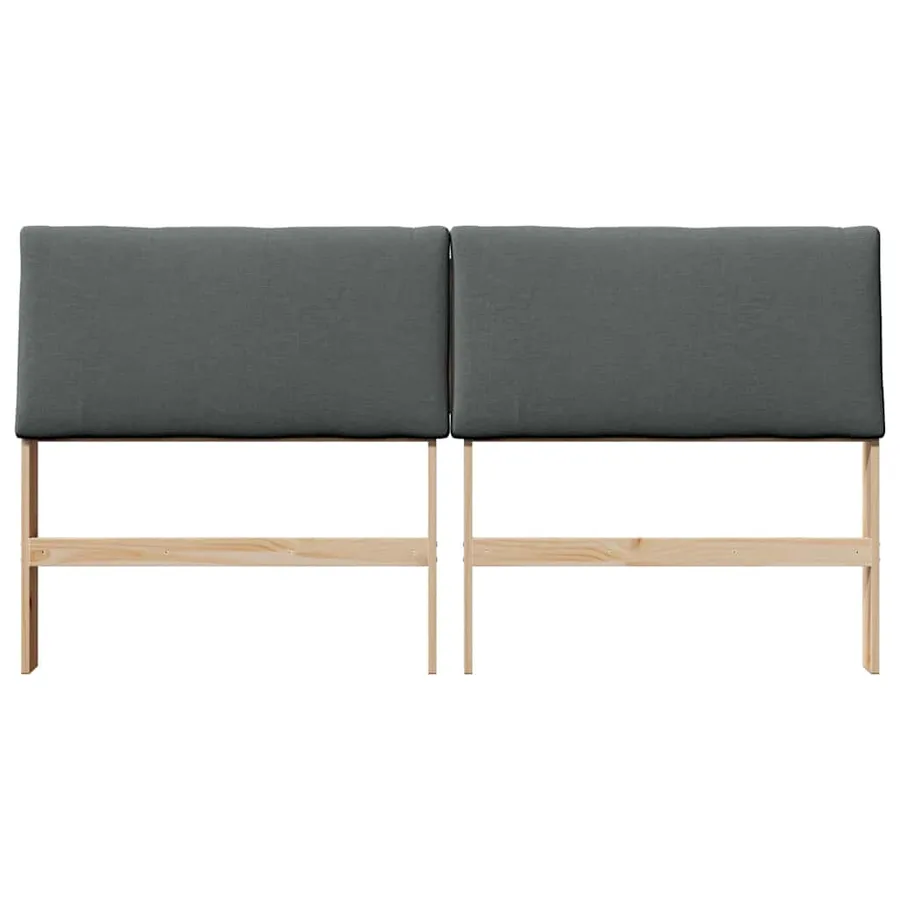 Tête de lit capitonnée Gris foncé 180 cm Pin massif - 4