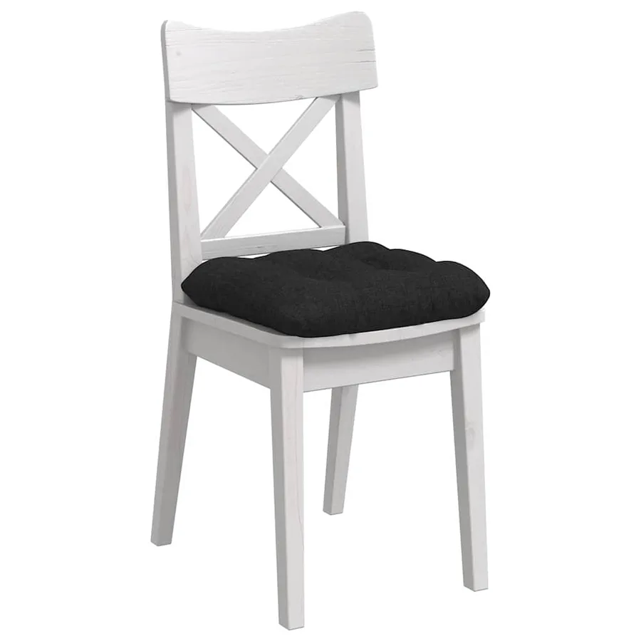 Coussins de siège 4 pcs Noir 40 x 40 x 12 cm tissu - 3