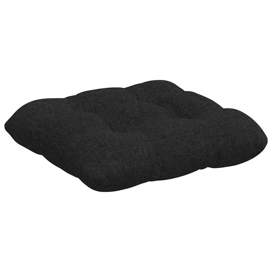 Coussins de siège 4 pcs Noir 40 x 40 x 12 cm tissu - 5