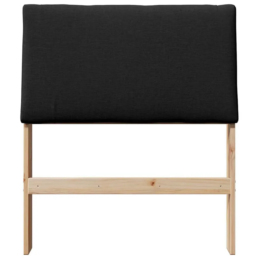 Tête de lit capitonnée Noir 75 cm Pin massif - 4