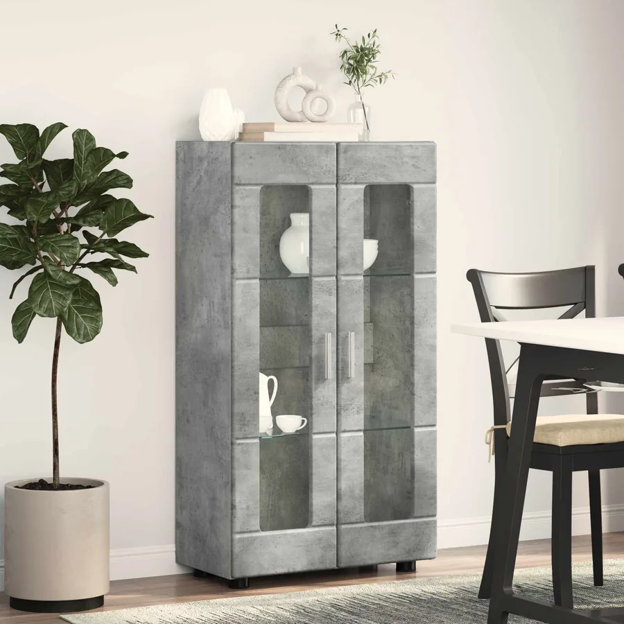 Buffet FLORIN Gris béton 55,5 x 29 x 100 cm Bois d'ingénierie - 4