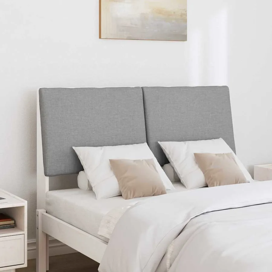 Tête de lit capitonnée Gris clair 120 cm Pin massif - 3