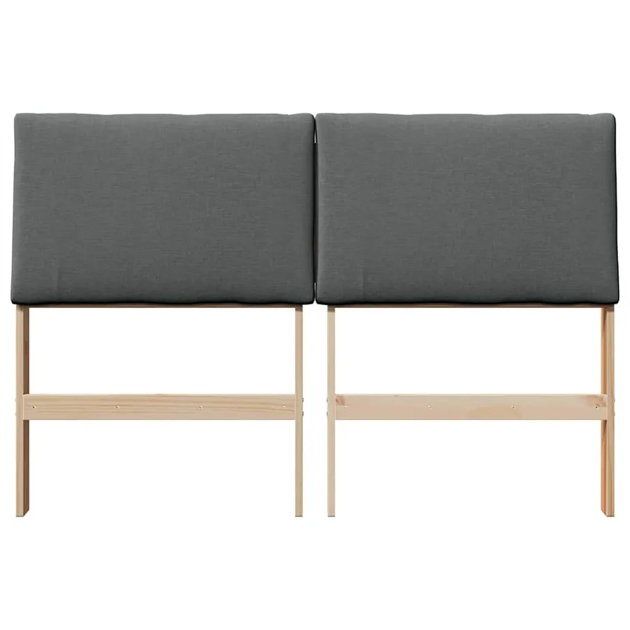 Tête de lit capitonnée Gris foncé 140 cm Pin massif - 4