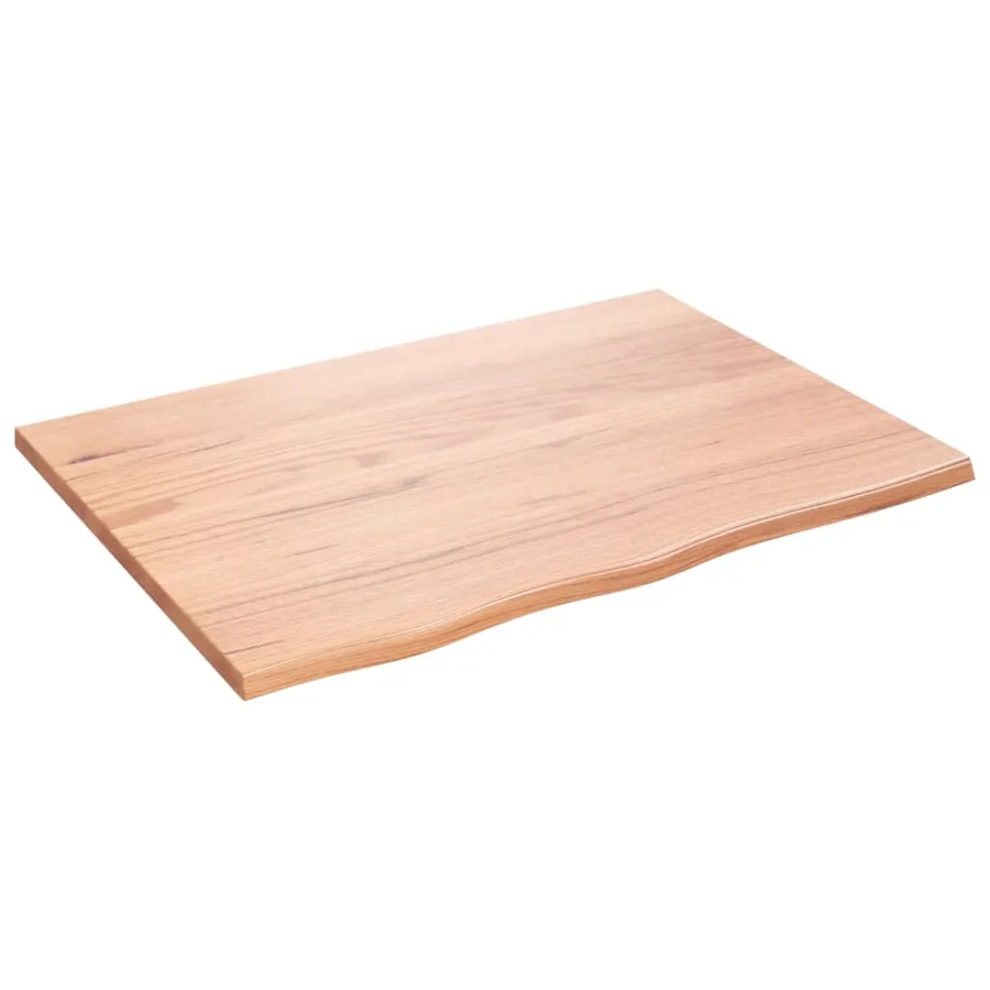 Étagère murale marron clair 80x60x2 cm bois chêne massif traité - 2