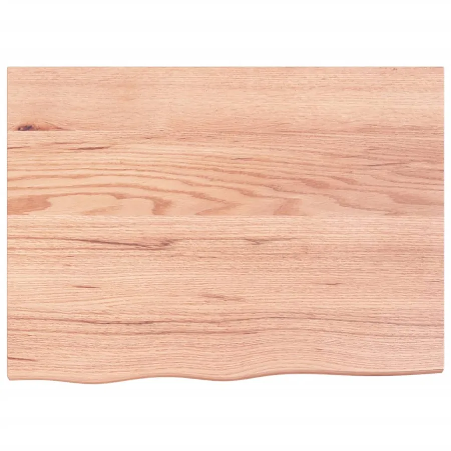 Étagère murale marron clair 80x60x2 cm bois chêne massif traité - 4