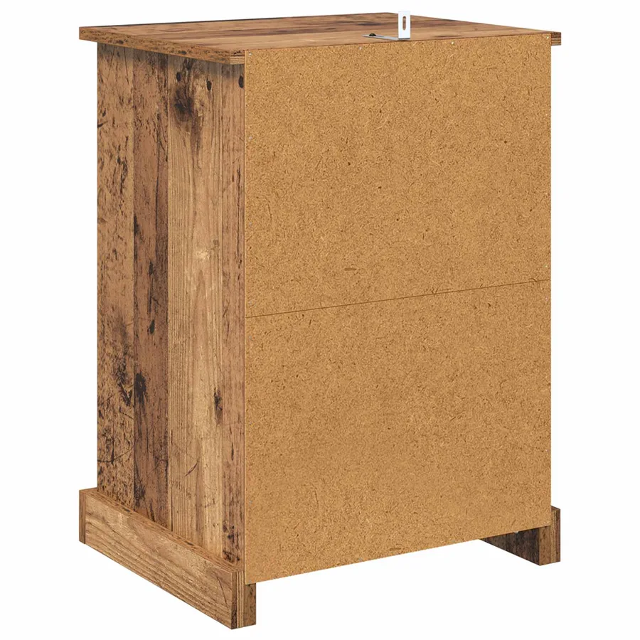 Cabinet de chevet avec tiroir 2 pcs Bois ancien 36 x 43 x 60 cm - 9