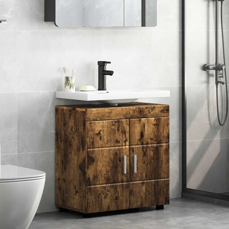Ensemble d'armoire de salle de bain TULUM Chêne fumé