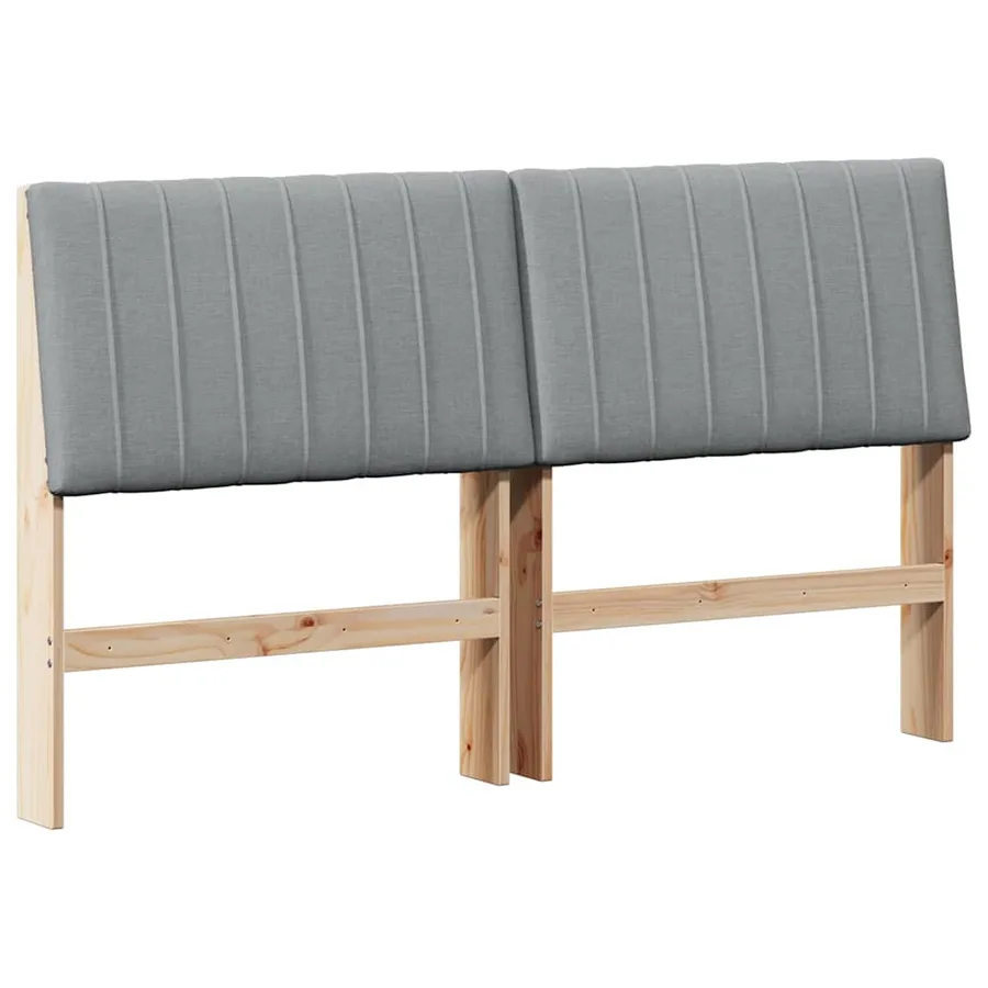 Tête de lit capitonnée Gris clair 150 cm Pin massif - 2