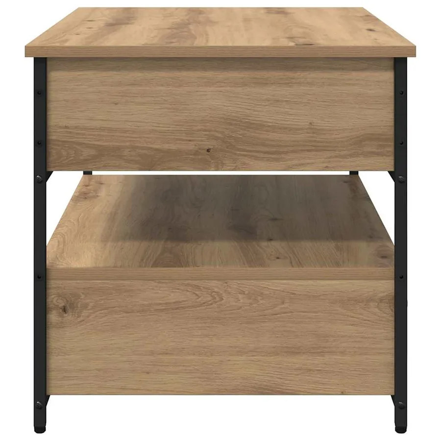 Table basse Chêne artisanal 70 x 50 x 54.5 cm Bois d'ingénierie - 7