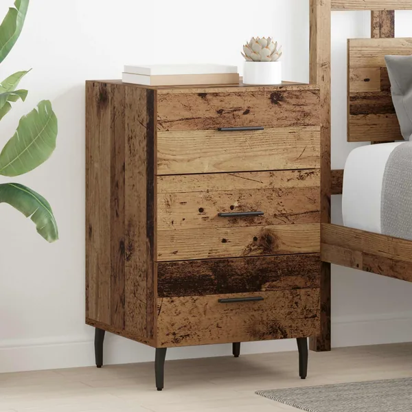 Cabinet de chevet Bois ancien 40 x 40 x 66 cm Bois d'ingénierie