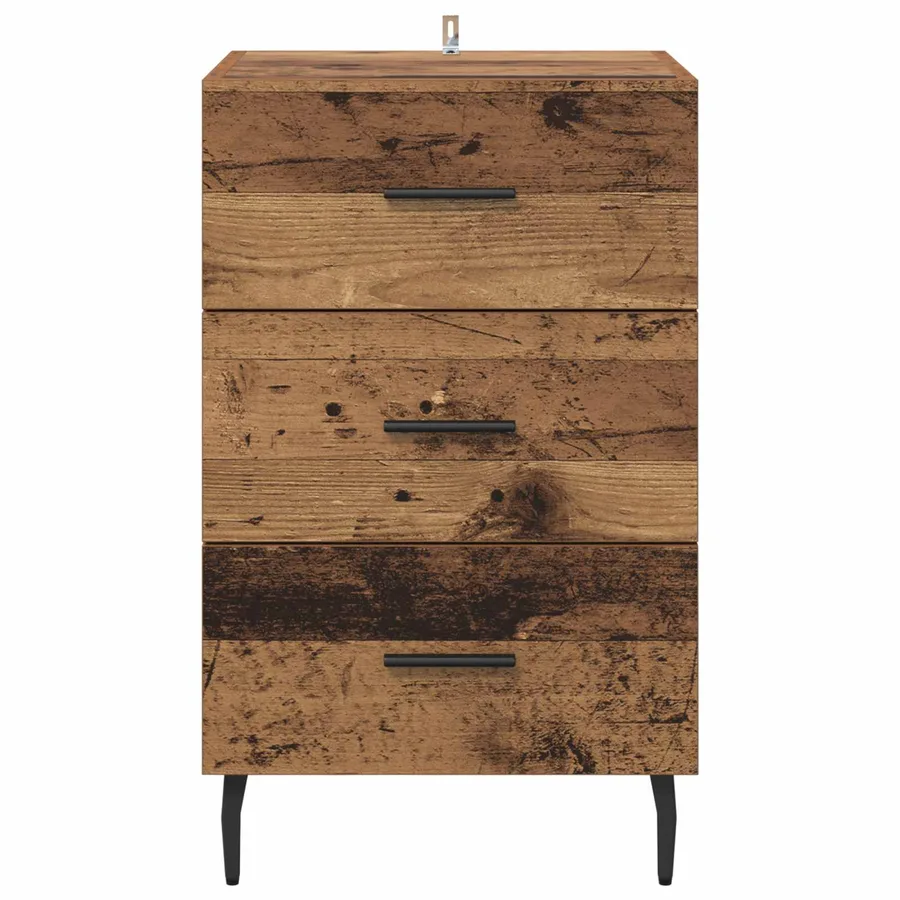 Cabinet de chevet Bois ancien 40 x 40 x 66 cm Bois d'ingénierie - 6