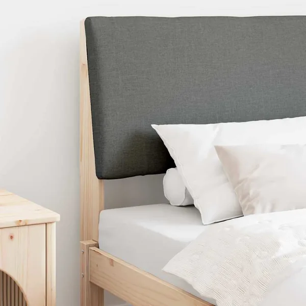 Tête de lit capitonnée Gris foncé 100 cm Pin massif