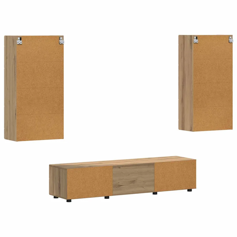 Ensemble meuble TV FLORIN 3 pcs Chêne artisanal - 9