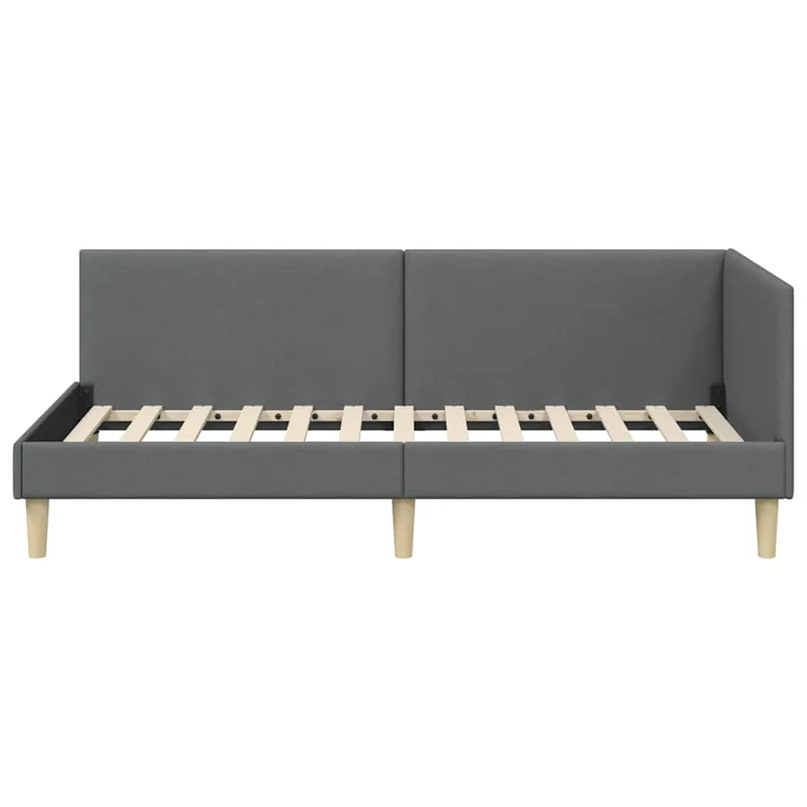 Cadre de lit d'angle Gris foncé 100 cm x 200 cm - 5