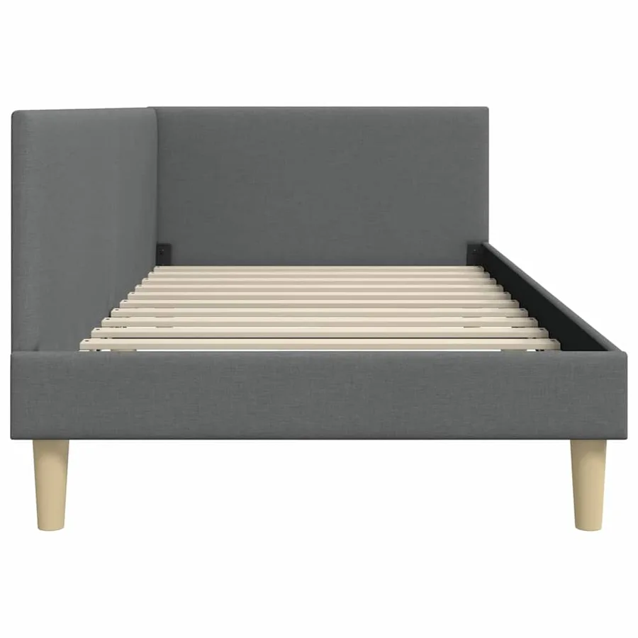 Cadre de lit d'angle Gris foncé 100 cm x 200 cm - 6