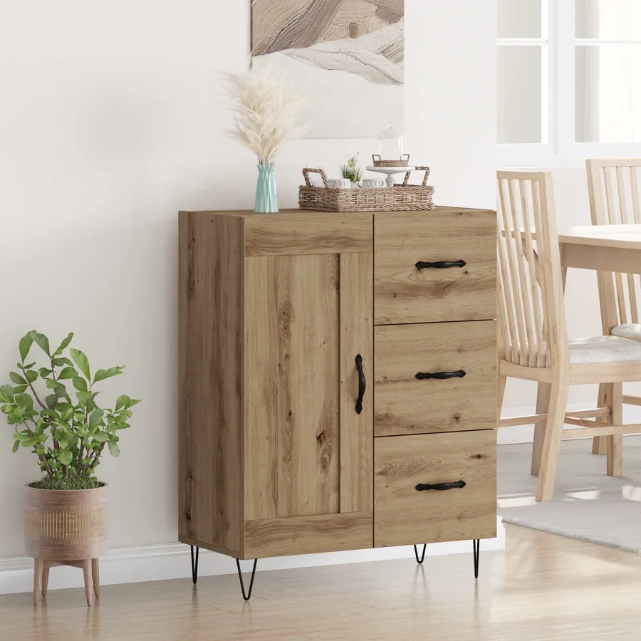 Buffet Chêne Artisanal 69,5 x 34 x 90 cm Bois d’ingénierie