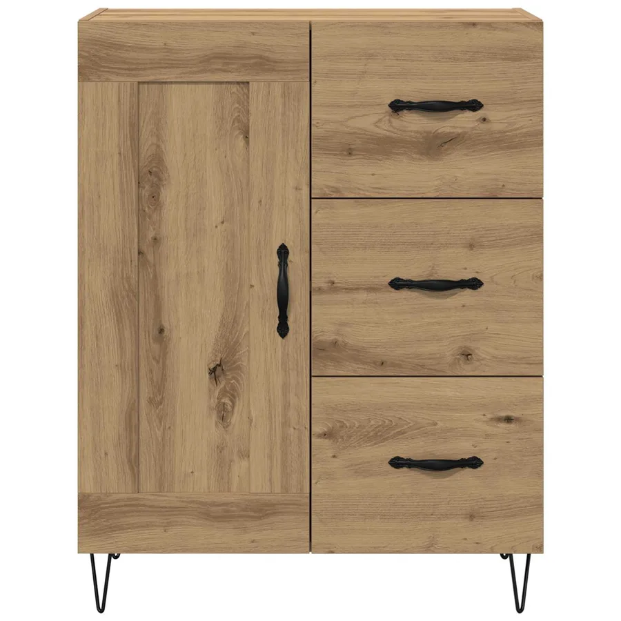 Buffet Chêne Artisanal 69,5 x 34 x 90 cm Bois d’ingénierie - 6