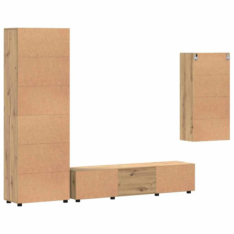 Ensemble meuble TV FLORIN 3 pcs Chêne artisanal - 10