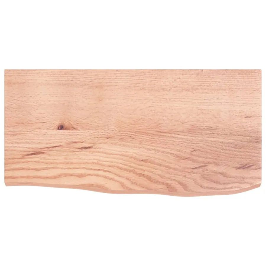 Étagère murale marron clair 60x30x2 cm bois chêne massif traité - 4
