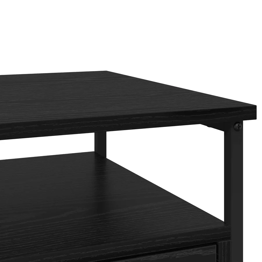 Cabinet de chevet Chêne noir 40 x 42 x 55 cm Bois d'ingénierie - 8