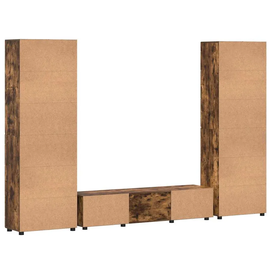 Ensemble meuble TV FLORIN 3 pcs Chêne fumé Bois d'ingénierie - 9