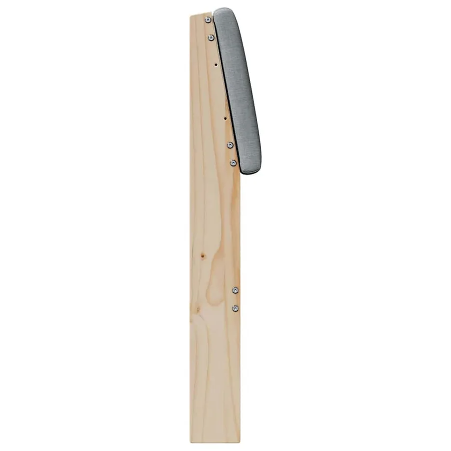 Tête de lit capitonnée Gris clair 200 cm Pin massif - 5