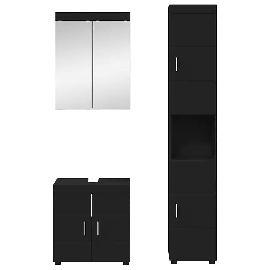 Ensemble de mobilier de salle de bain TULUM 3 pcs Noir - 3