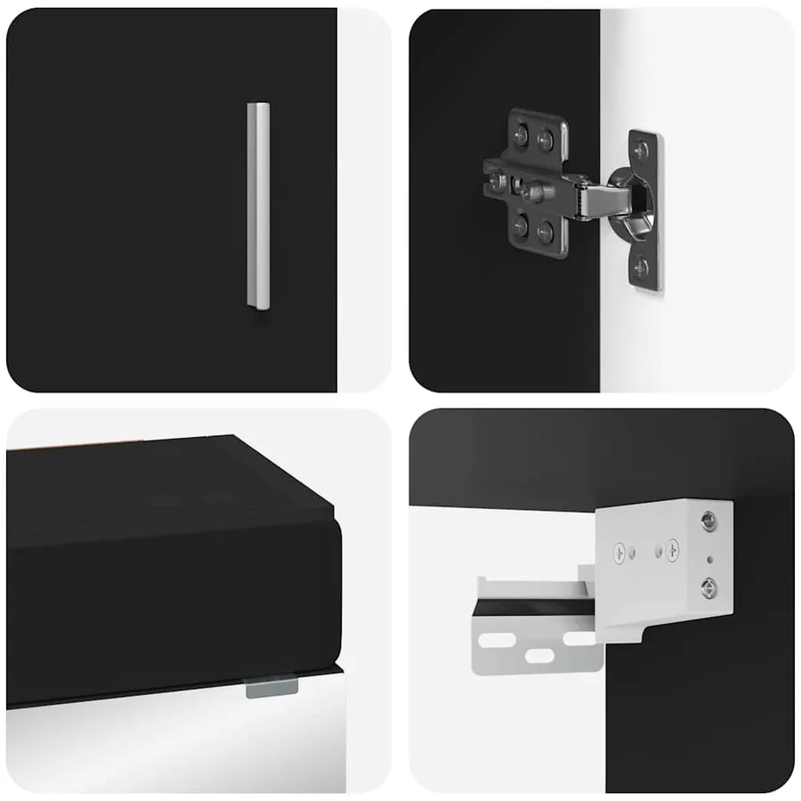Ensemble de mobilier de salle de bain TULUM 3 pcs Noir - 4