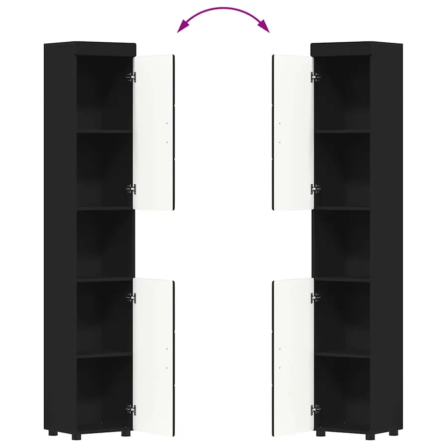 Ensemble de mobilier de salle de bain TULUM 3 pcs Noir - 6