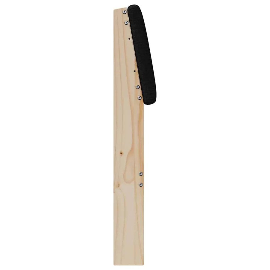 Tête de lit capitonnée Noir 200 cm Pin massif - 5