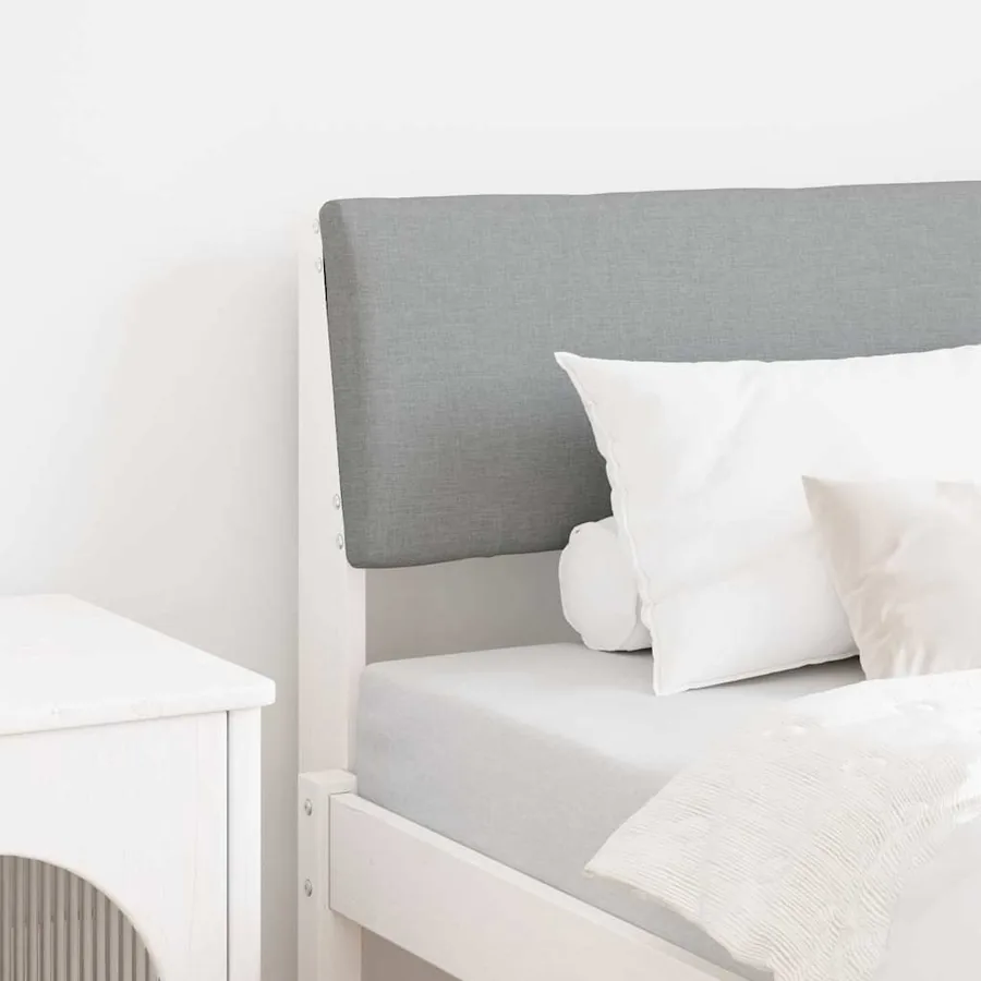 Tête de lit capitonnée Gris clair 80 cm Pin massif