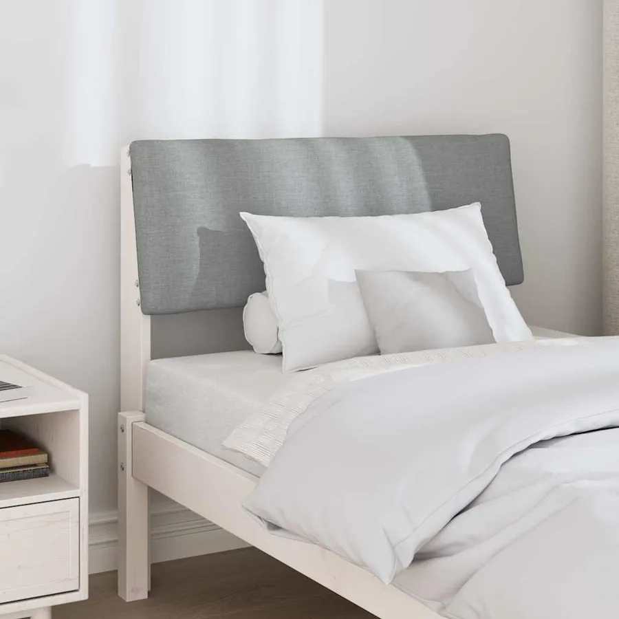 Tête de lit capitonnée Gris clair 80 cm Pin massif - 3