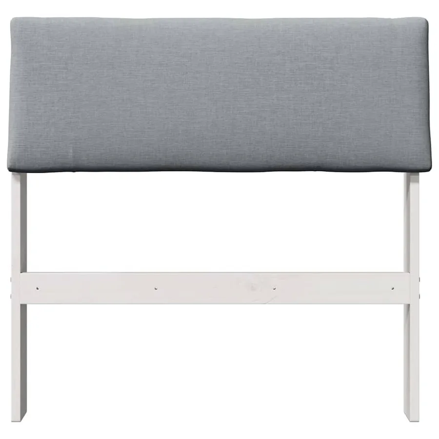 Tête de lit capitonnée Gris clair 80 cm Pin massif - 4