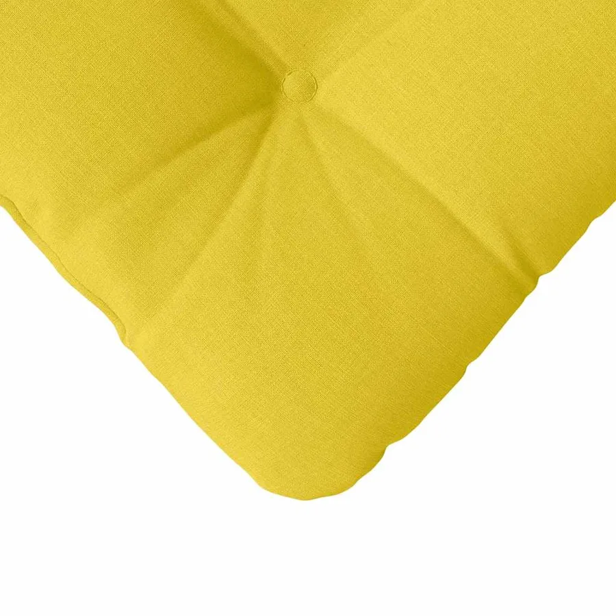 Coussins de siège 4 pcs Jaune clair 40 x 40 x 12 cm tissu - 9