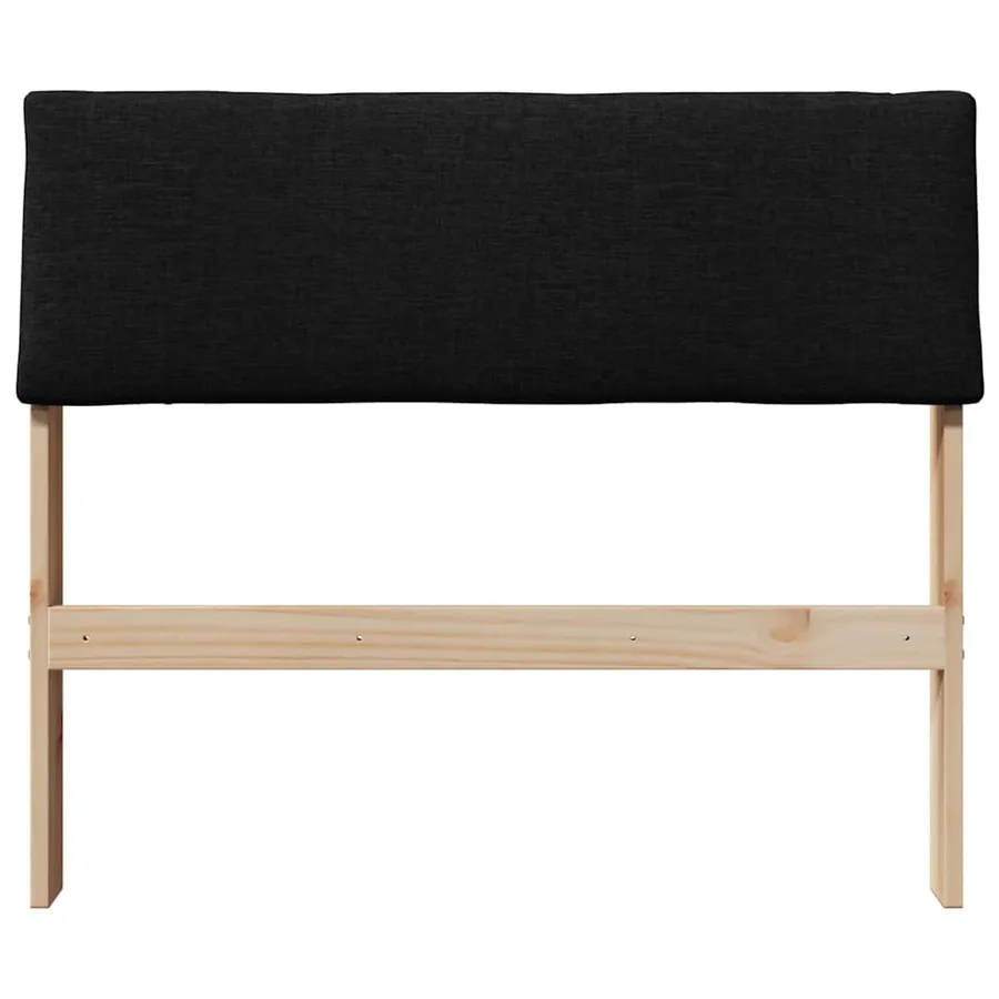 Tête de lit capitonnée Noir 100 cm Pin massif - 4