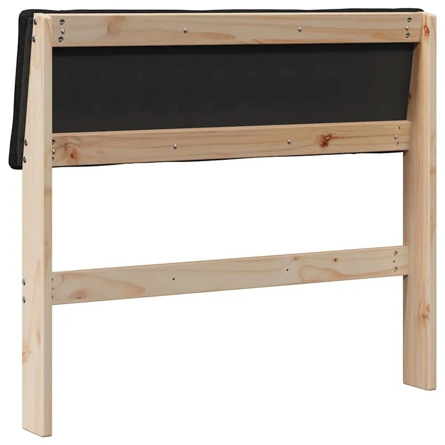 Tête de lit capitonnée Noir 100 cm Pin massif - 6