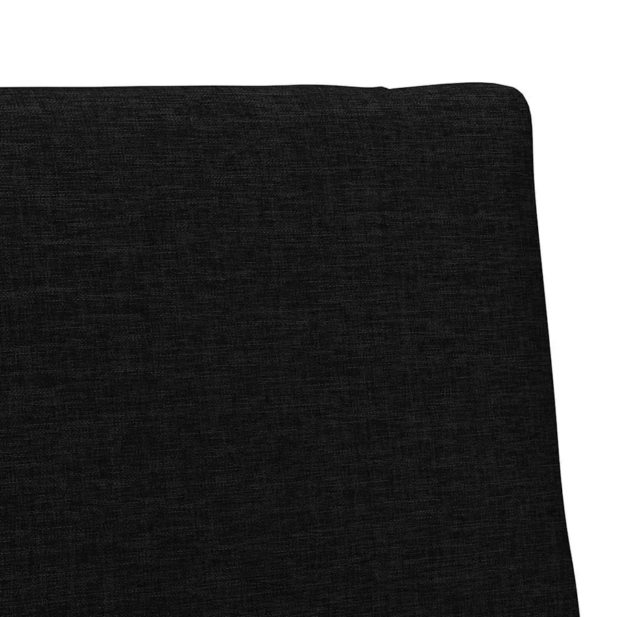 Tête de lit capitonnée Noir 100 cm Pin massif - 7