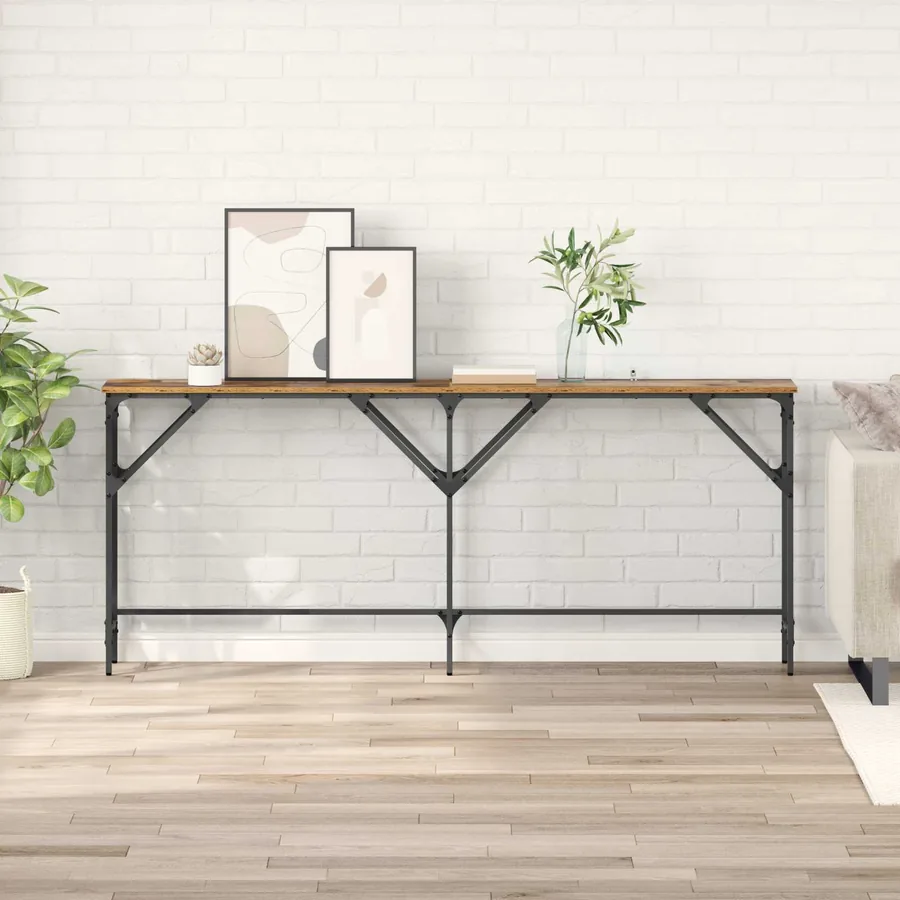 Table console Bois Ancien 180 x 30 x 75 cm Bois d'ingénierie