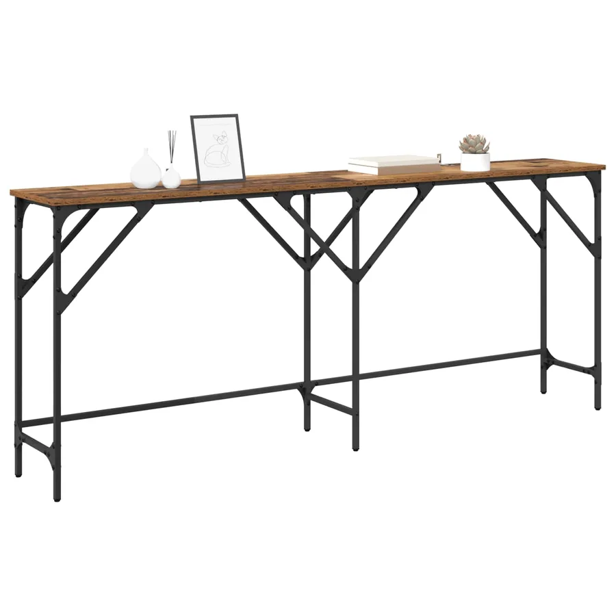 Table console Bois Ancien 180 x 30 x 75 cm Bois d'ingénierie - 3