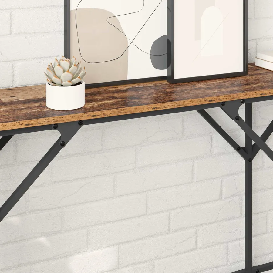 Table console Bois Ancien 180 x 30 x 75 cm Bois d'ingénierie - 4