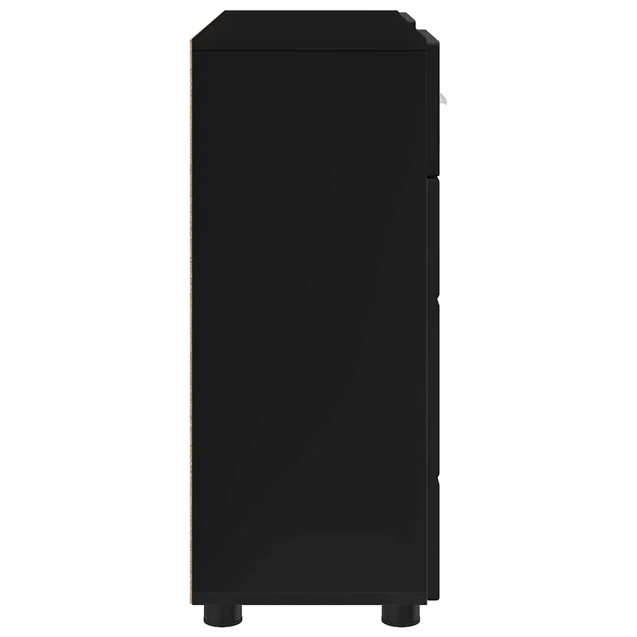 Cabinet en Bois Noir 88,5 x 30,5 x 73 cm Bois d'ingénierie - 7