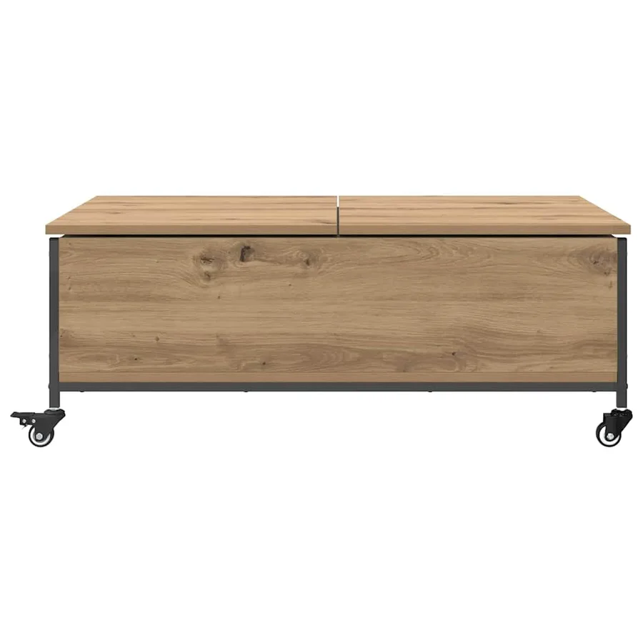 Table basse Chêne artisanal 91 x 55 x 32 cm Bois d'ingénierie - 6