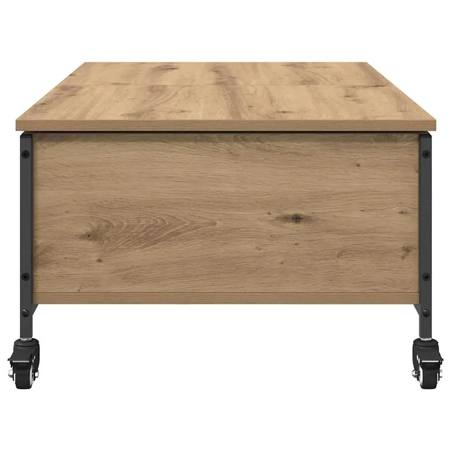 Table basse Chêne artisanal 91 x 55 x 32 cm Bois d'ingénierie - 7
